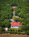 Vertical shot of the Kings vineyard. Karadjordjevici, Serbia