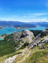 Vertical shot of a landscape of Embalse de Riano, Picos de Europa, Spain Royalty Free Stock Photo