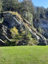 Vertical shot of a landscape with hills in Jatare, Mokra Gora, Serbia Royalty Free Stock Photo