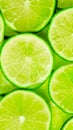 Vertical shot of lime slices perfect for background Royalty Free Stock Photo