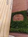 Vertical shot of Louisville Slugger Museum and Factory baseball outdoor sign Royalty Free Stock Photo
