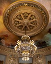 Vertical shot of a luxury lamp at Garnier Opera in Paris Royalty Free Stock Photo