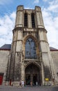 Vertical shot of the main entrance of Saint Michael Church in Ghent, Belgium