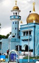 Vertical shot of the Malabar Muslim Jama-Ath Mosque in Singapore