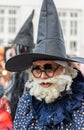 Vertical shot of a male in wizard costume at carnival in Samobor, Croatia