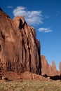 Vertical shot of the massive rocks in Monument Valley Navajo Tribal Park, Arizona, USA. Royalty Free Stock Photo