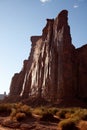 Vertical shot of the massive rocks in Monument Valley Navajo Tribal Park, Arizona, USA. Royalty Free Stock Photo