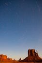 Vertical shot of the massive rocks in Monument Valley Navajo Tribal Park, Arizona, USA. Royalty Free Stock Photo