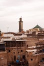 Vertical shot of the medieval buildings in the Fez city, Morocco Royalty Free Stock Photo