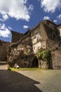 Vertical shot of medieval buildings of Sutri, Viterbo, Lazio