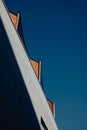 Vertical shot of modern architectural wall details Royalty Free Stock Photo