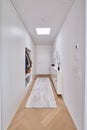 Vertical shot of a modern hallway / Minimalistic interior