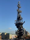 Vertical shot of the Monument of Peter the Great located in Moscow, Russia