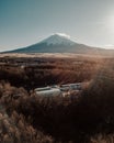 Vertical shot of mount Fuji in Japan Royalty Free Stock Photo