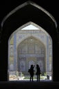 Vertical shot of the Nasir al-Mulk Mosque in Shiraz, Iran