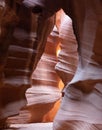 Vertical shot of the Navajo Upper Antelope Canyon in Lechee, Arizona