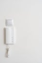 Modern intercom system and light switch in a minimalist apartment interior Royalty Free Stock Photo