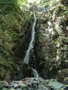 Vertical shot of Niju Falls, near Oyama Afuri Shrine, Isehara, Japan