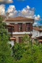 Vertical shot of old buildings surrounded by trees in Sirince Village, Izmir, Turkey Royalty Free Stock Photo