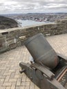 Vertical shot of an old cannon at Signal Hill National Historic Site St. Canada