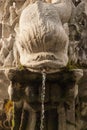 Vertical shot of an old fountain in Aix-en-Provence, France Royalty Free Stock Photo