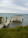 Vertical shot of old harys rocks. Near Swanage