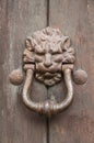 Vertical shot an old metal door knocker Royalty Free Stock Photo