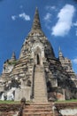 Vertical shot of one of the three Chedis of Wat Phra Si Sanphet, Thailand