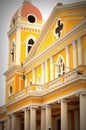 Vertical shot of the Our Lady of the Assumption Cathedral in Granada, Nicaragua Royalty Free Stock Photo