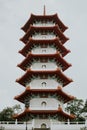 Vertical shot of the pagoda in Chinese garden Singapore Royalty Free Stock Photo