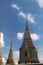 Vertical shot of Pagoda in Wat Pho In Bangkok, the temple of the Reclining Buddha Royalty Free Stock Photo