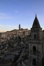 Vertical shot of the park of the Rupestrian Churches of Matera in Italy Royalty Free Stock Photo