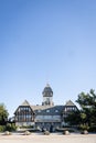 Vertical shot of the Pavillion at Assiniboine Park in Winnipeg, Canada on a sunny day