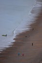 Vertical shot of the Pebble Beach of the Jurassic Coast in the town of Seaton, East Devon, UK Royalty Free Stock Photo