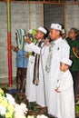 Vertical shot of people during festivities of the 'Mawlid Nabi Muhammad SAW', Sulawesi, Indonesia Royalty Free Stock Photo