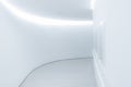 Vertical shot of a perfect well-lighted white corridor