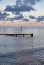 Vertical shot of a pier in Shanklin, Isle of Wight at sunset Royalty Free Stock Photo