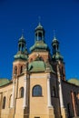 Vertical shot of the Piotr and Pawel cathedral building on the Tumski island, Poland Royalty Free Stock Photo