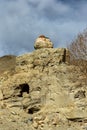 Vertical shot of Piyang Dongga ruins in Zanda County, Ngari Prefecture, Tibet, China. Royalty Free Stock Photo