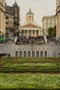 Vertical shot of the Place Royale in the Royal Quarter of Brussels, Belgium