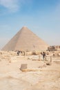 Vertical shot of the pyramid of Khafre in Cairo, Egypt