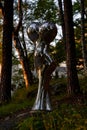 Vertical shot of Richard Hudson's Marilyn in Ekeberg sculpture park in undulating feminine curves Royalty Free Stock Photo