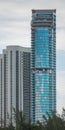 Vertical shot of Ritz Carlton Residences under construction