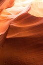 Vertical shot of rock formations in the Antelope Slot Canyon, Arizona Royalty Free Stock Photo