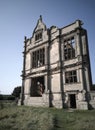 Vertical shot of the ruins of the Moreton Corbet Castle under the sunlight in England