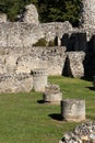 Vertical shot of the ruins of the Thetford Priory