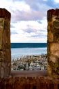 Vertical shot of Santa Maria Magdalena de Pazzis Cemetery in Old San Juan, Puerto Rico Royalty Free Stock Photo