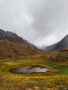 Vertical shot of the scenic nature of Aconcagua Provincial Park, Mendoza, Argentina Royalty Free Stock Photo