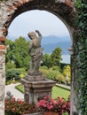 Vertical shot of sculpture in Isola Bella Island in Italy Royalty Free Stock Photo