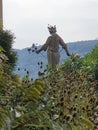 Vertical shot of sculpture in Isola Bella Island in Italy Royalty Free Stock Photo